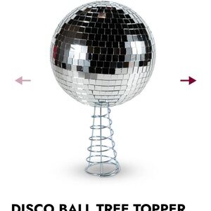 Silver Disco Ball Tree Topper
